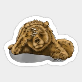 Bear Hangover Sticker